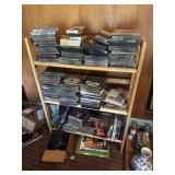 Shelf with CDs and records