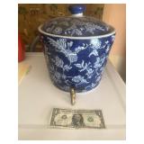 Cobalt porcelain watercooler