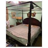 King size sleep number with post frame