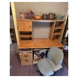 Desk with contents