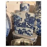 Blue oriental jar