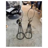 Vintage iron lamps