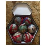 12 antique Santa ornaments