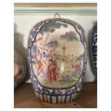 Large cobalt oriental jar