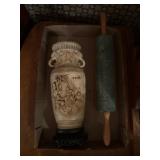 Marble roller and oriental vase