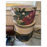 Hat boxes with hats