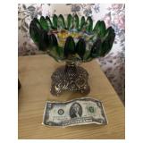 Murano style glass candy dish