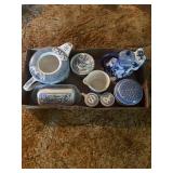 Blue dishware