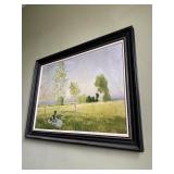 Signed wall decor on canvas