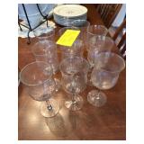10pc baccarat capri crystal goblets