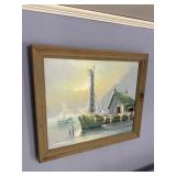 Signed ship painting