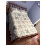 Jenny lind bed frame with mattress and linens