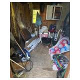 Contents of shed attached to the garage only