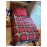 Single bed and linens