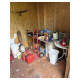 Contents of back shed only