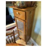 Primitive oak pie safe cabinet