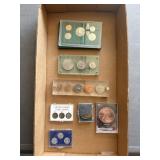 Assorted coins