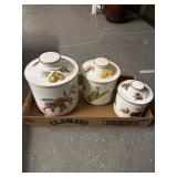 Royal Worcester porcelain canister set