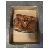 Leather alligator purse