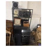 Shelf with electronics