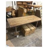 Table and wooden box