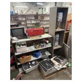 3 shelfs with contents