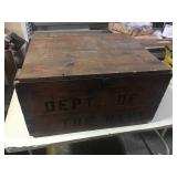DEPT OF THE NAVY WOODEN BOX