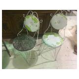 2 IRON PARLOR CHAIRS