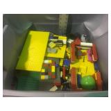 TOTE FULL OF LEGOS 9INCHES DEEP 10 PLUS POUNDS