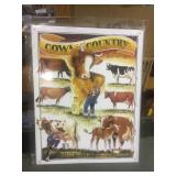 COW COUNTRY TIN SIGN
