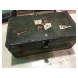 FOOT LOCKER WITH ANTIQUR DMV TAGS