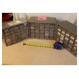 3 STORAGE CABINETS WITH CONTENTS