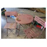 METAL TABLE WITH 2 CHAIRS