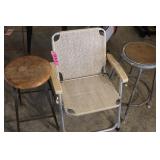 STOOLS AND FOLDING CHAIR