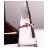 14K White Gold Starfire Diamond Solitaire