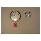CLOCK AND THERMOMETER