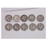 1938 and 1939 Mercury Dimes