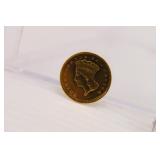 1858 Gold Dollar Coin
