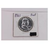 1961 Franklin Half Dollar Uncirculated Coin