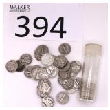 Fifty Mercury Dimes