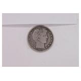 1907 D Barber Half Dollar Coin