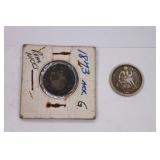 1872 and 1875 Seated Liberty Dimes