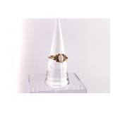 10K Yellow Gold Opal /Diamond Marquis Ring