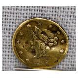 1864 Gold One Dollar Coin
