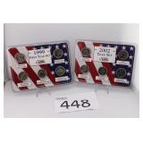 1999-2002 4 Statehood Qtr Year Set
