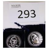 Two U.S. Barack Obama Commemorative Coins