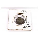 1852 Silver Three Cent Coin