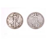 1946 & 1946-S Walking Liberty Silver 1/2 Dollars