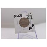 1858 Flying Eagle One Cent Coin