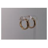 10K BL Yellow Gold Hollow Hoop Earrings
